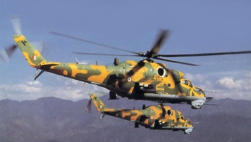 Máy bay trực thăng vũ trang Mi-35 của Ấn Độ, do Nga chế tạo